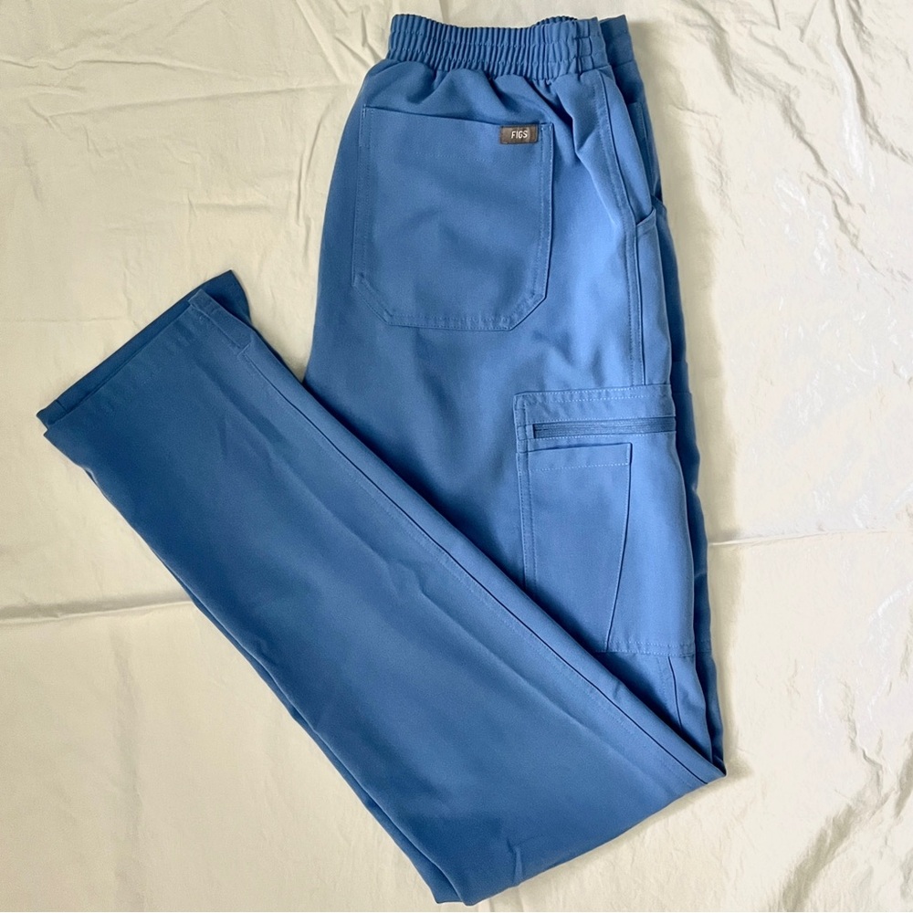 Figs Blue Yola Skinny Scrub Pants